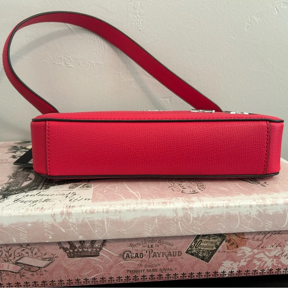 NWT Karl Lagerfeld Paris Maybelle Fuchsia Leather Crossbody Bag – Paris Charms - Picture 9 of 9